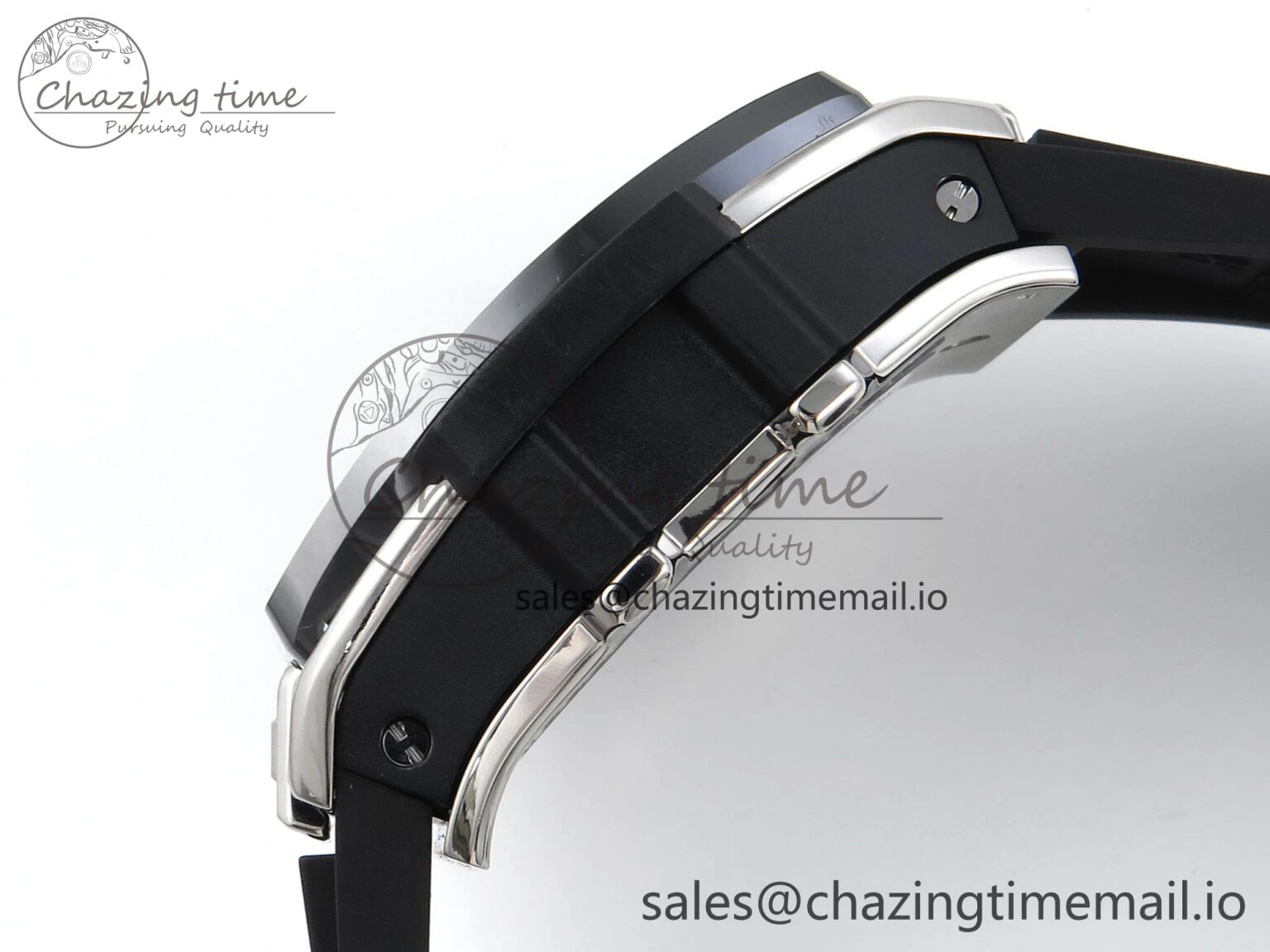 Spirit of Big Bang Titanium BBF 1:1 Best Edition Black Ceramic Bezel Skeleton Dial on Black Rubber Strap A7750