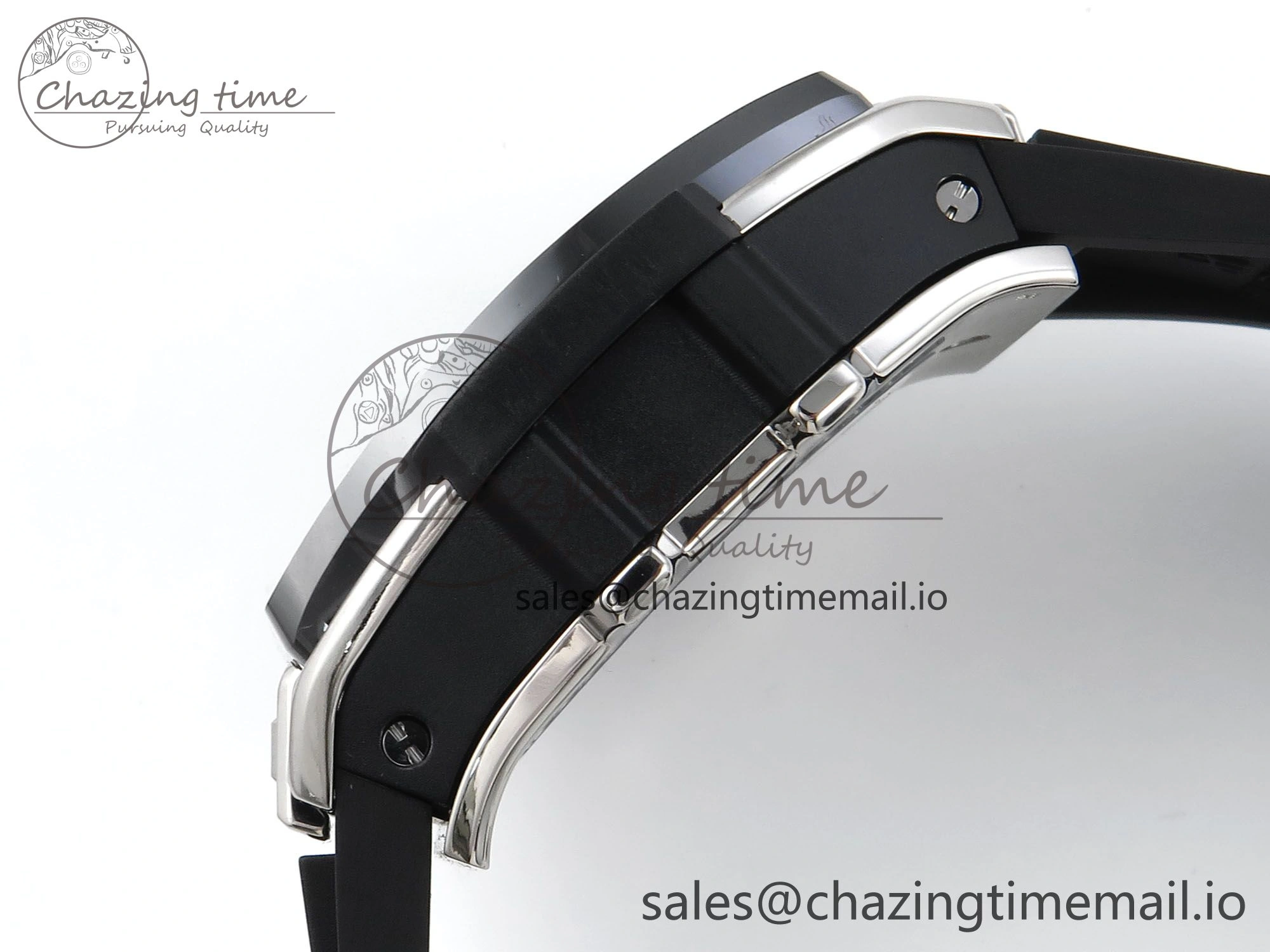 Spirit of Big Bang Titanium BBF 1:1 Best Edition Black Ceramic Bezel Skeleton Dial on Black Rubber Strap A7750