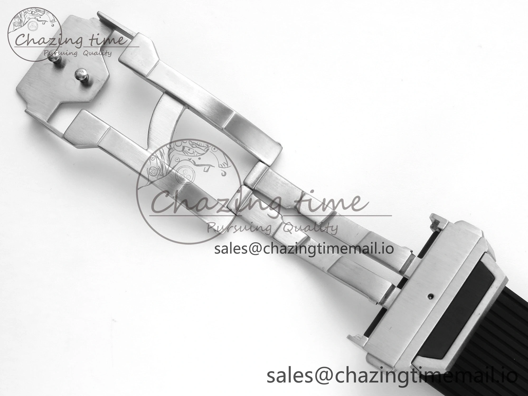 Spirit of Big Bang Titanium BBF 1:1 Best Edition Black Ceramic Bezel Skeleton Dial on Black Rubber Strap A7750
