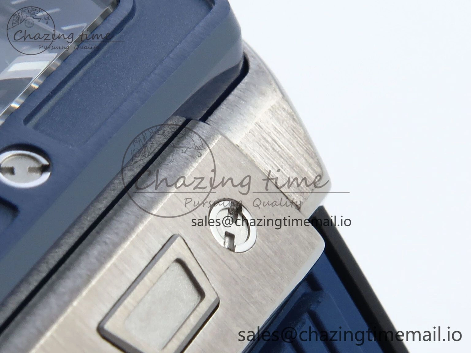 Spirit of Big Bang Titanium BBF 1:1 Best Edition Blue Ceramic Bezel Skeleton Dial on Blue Rubber Strap A7750