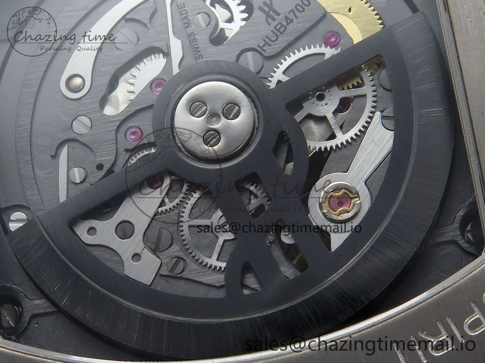 Spirit of Big Bang Titanium BBF 1:1 Best Edition Blue Ceramic Bezel Skeleton Dial on Blue Rubber Strap A7750
