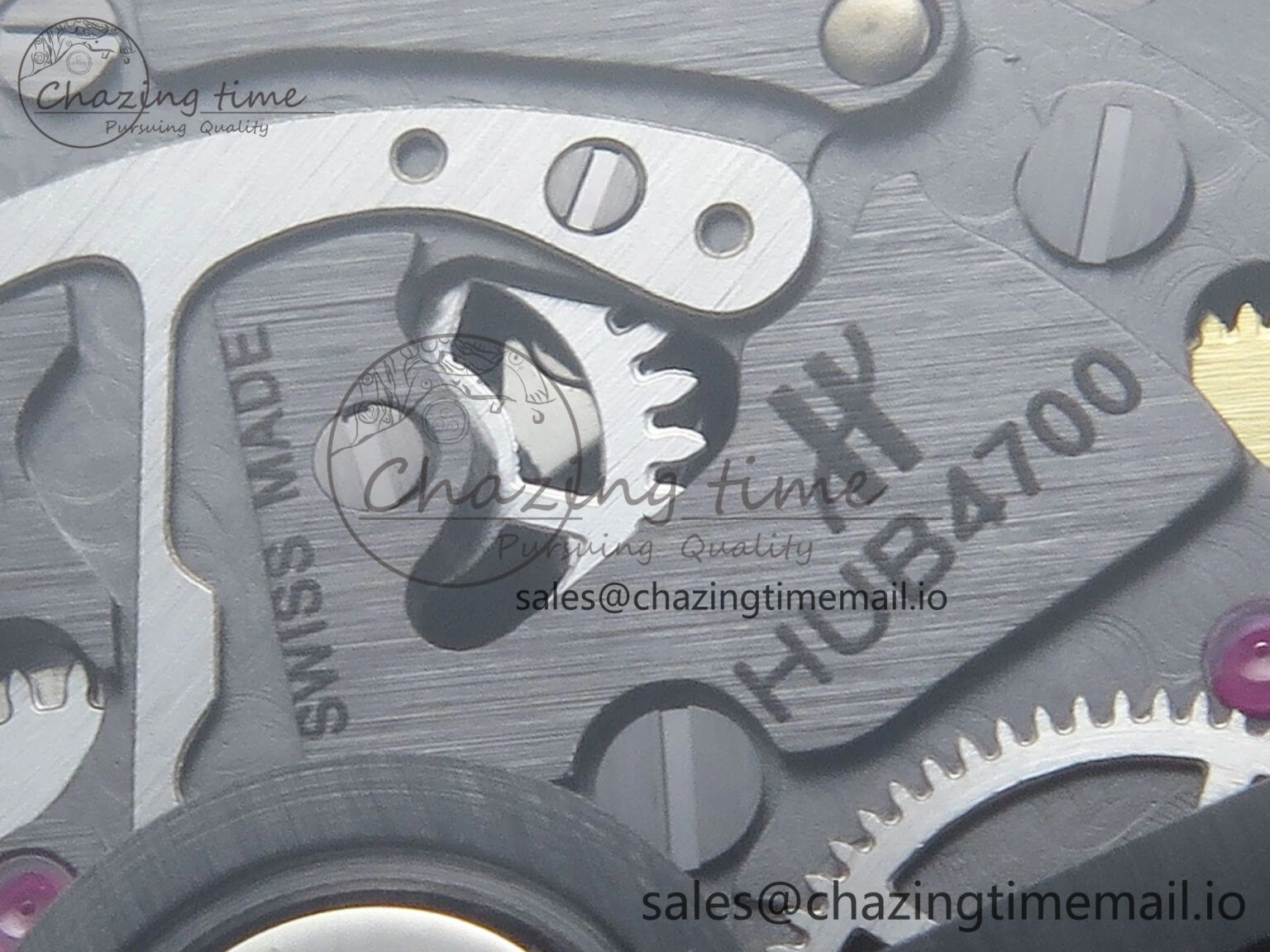 Spirit of Big Bang Titanium BBF 1:1 Best Edition Blue Ceramic Bezel Skeleton Dial on Blue Rubber Strap A7750