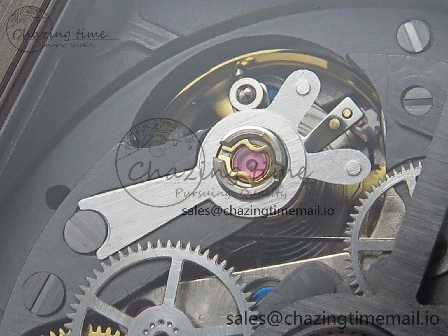 Spirit of Big Bang Titanium BBF 1:1 Best Edition Blue Ceramic Bezel Skeleton Dial on Blue Rubber Strap A7750