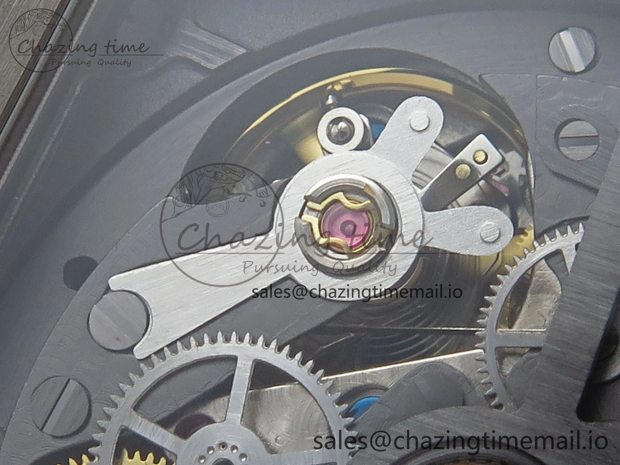 Spirit of Big Bang Titanium BBF 1:1 Best Edition Blue Ceramic Bezel Skeleton Dial on Blue Rubber Strap A7750