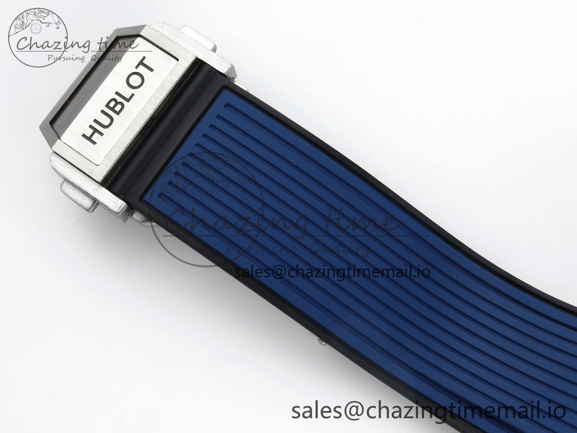 Spirit of Big Bang Titanium BBF 1:1 Best Edition Blue Ceramic Bezel Skeleton Dial on Blue Rubber Strap A7750