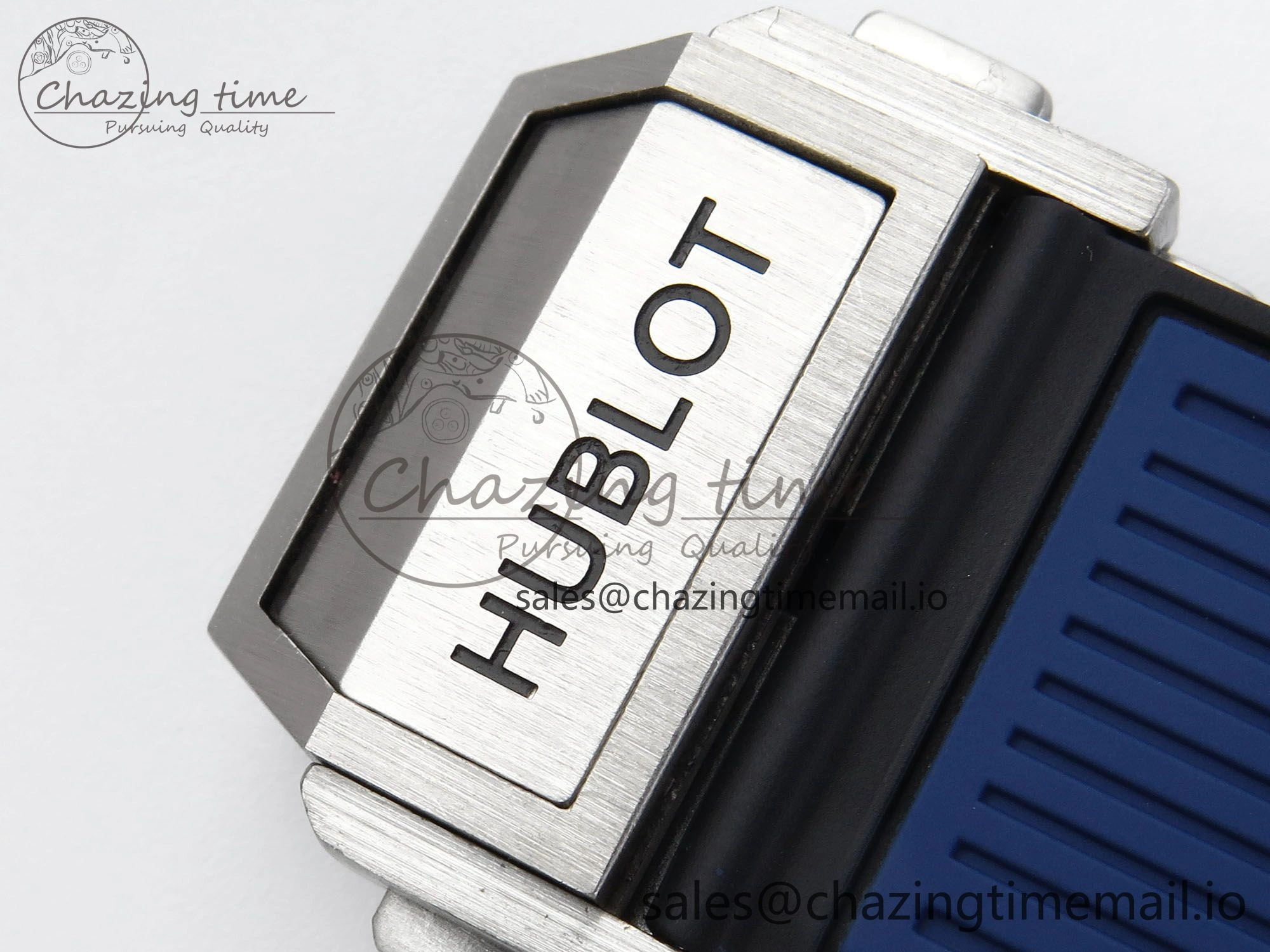 Spirit of Big Bang Titanium BBF 1:1 Best Edition Blue Ceramic Bezel Skeleton Dial on Blue Rubber Strap A7750
