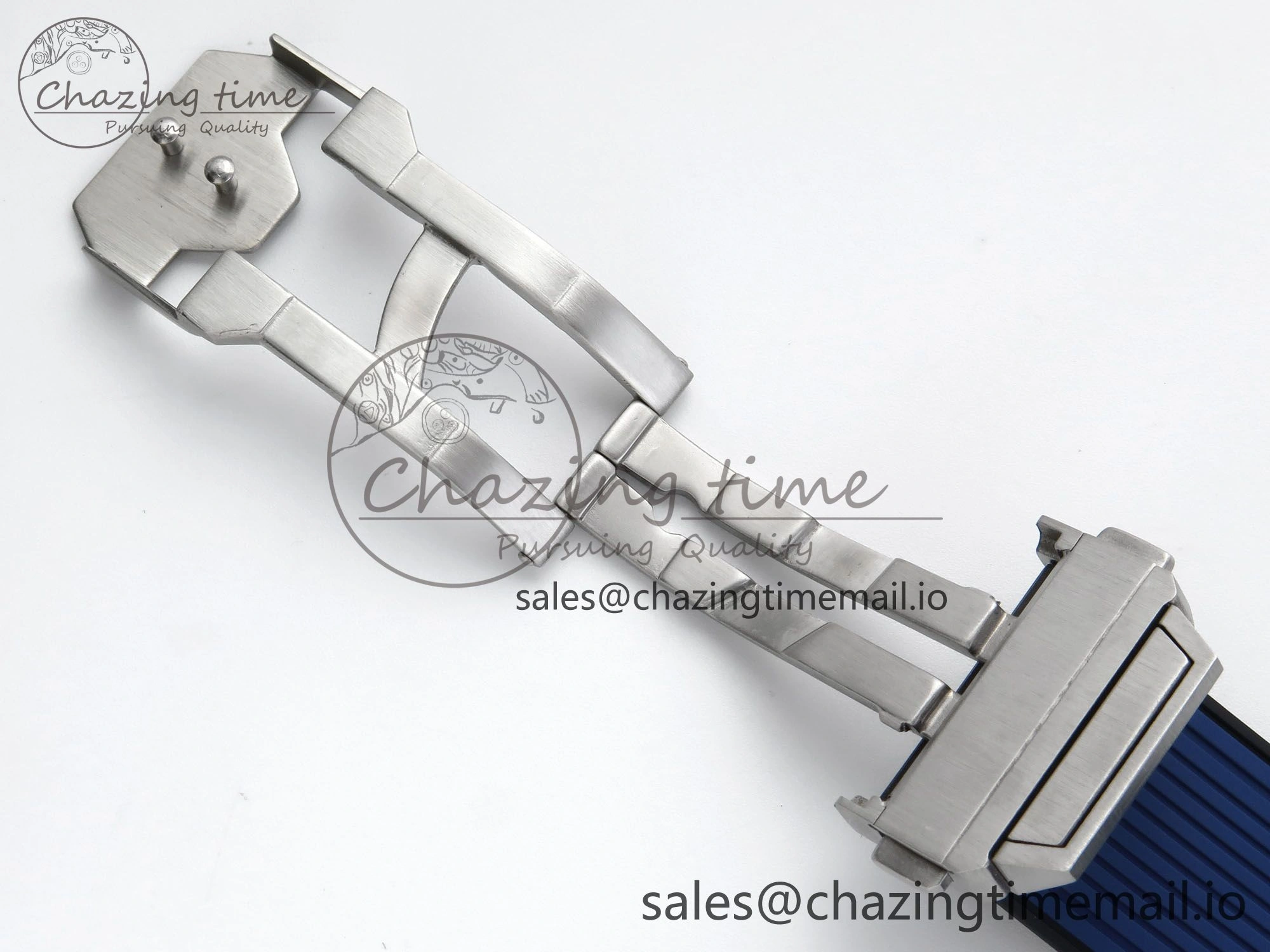 Spirit of Big Bang Titanium BBF 1:1 Best Edition Blue Ceramic Bezel Skeleton Dial on Blue Rubber Strap A7750