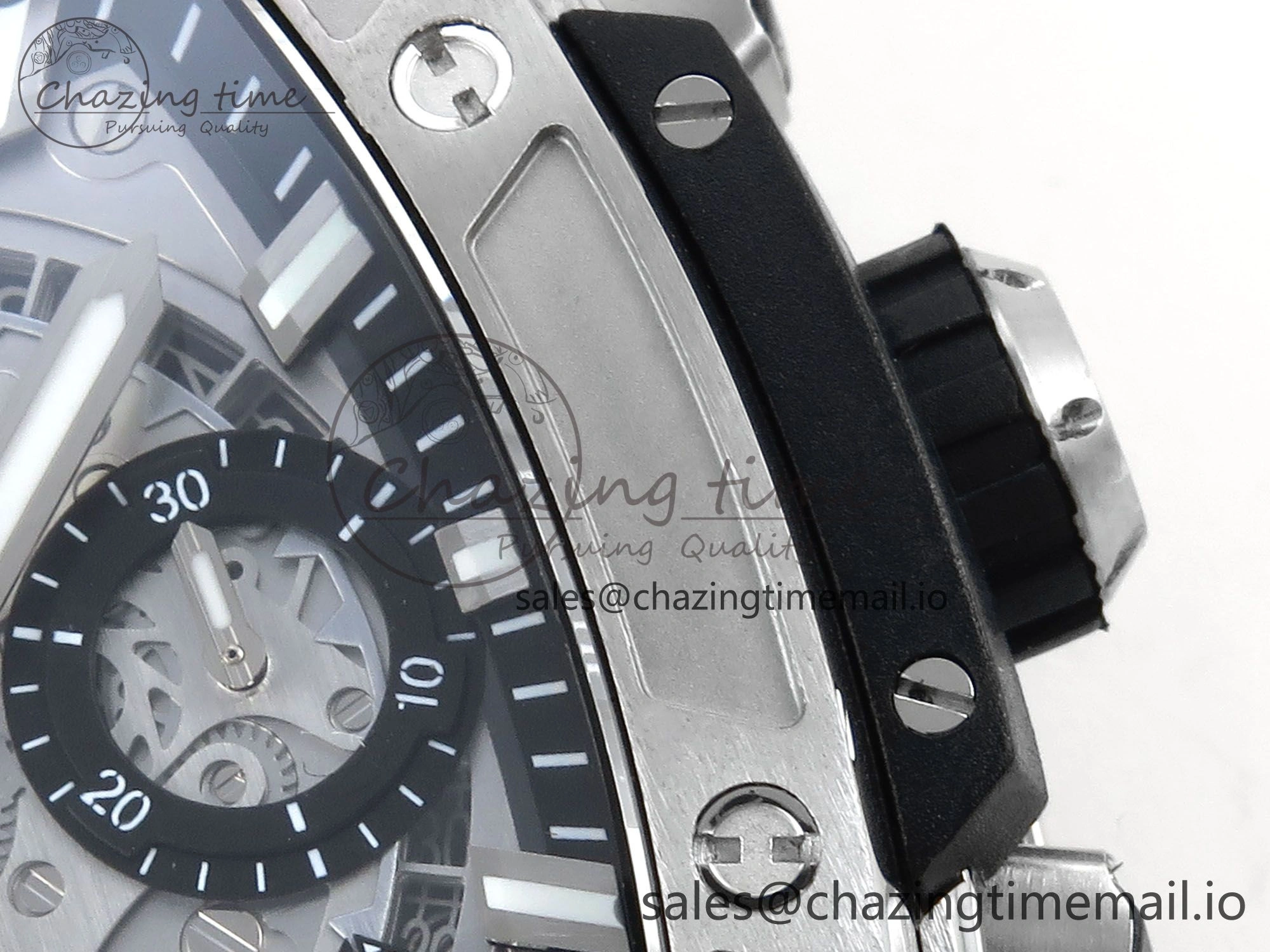 Spirit of Big Bang Titanium BBF 1:1 Best Edition Skeleton Dial on Black Rubber Strap A7750