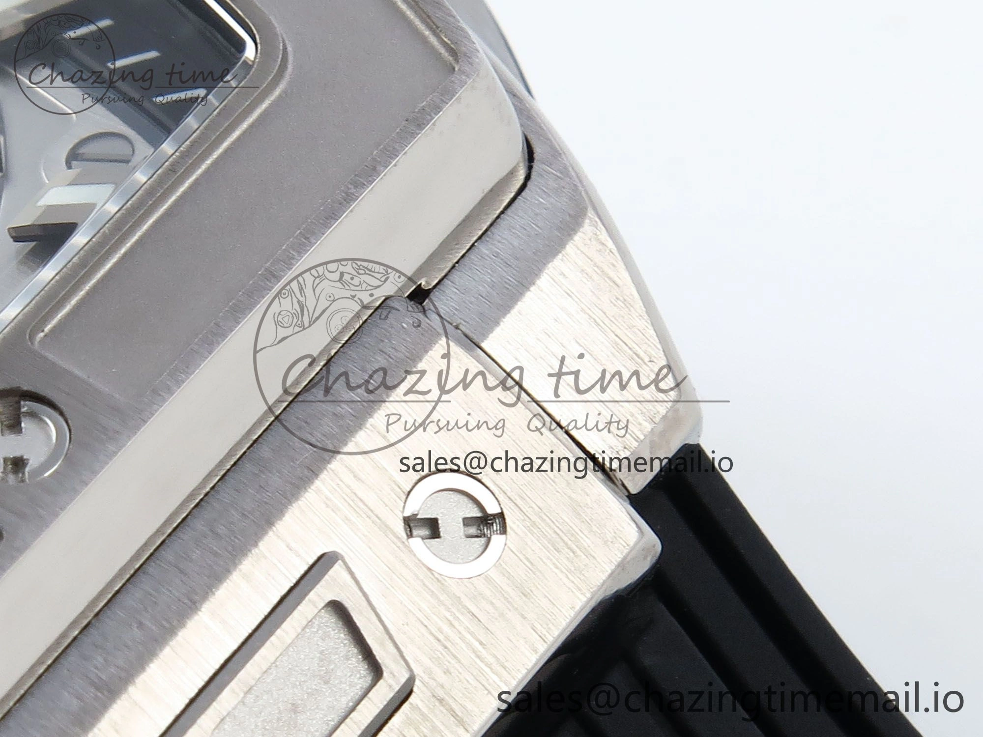 Spirit of Big Bang Titanium BBF 1:1 Best Edition Skeleton Dial on Black Rubber Strap A7750