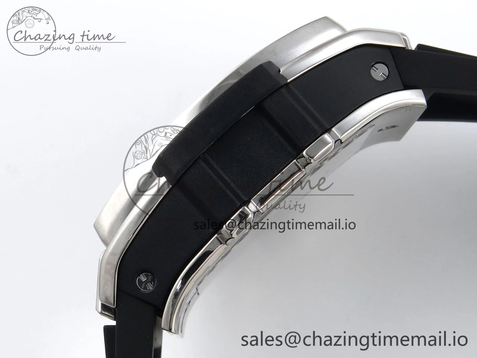 Spirit of Big Bang Titanium BBF 1:1 Best Edition Skeleton Dial on Black Rubber Strap A7750