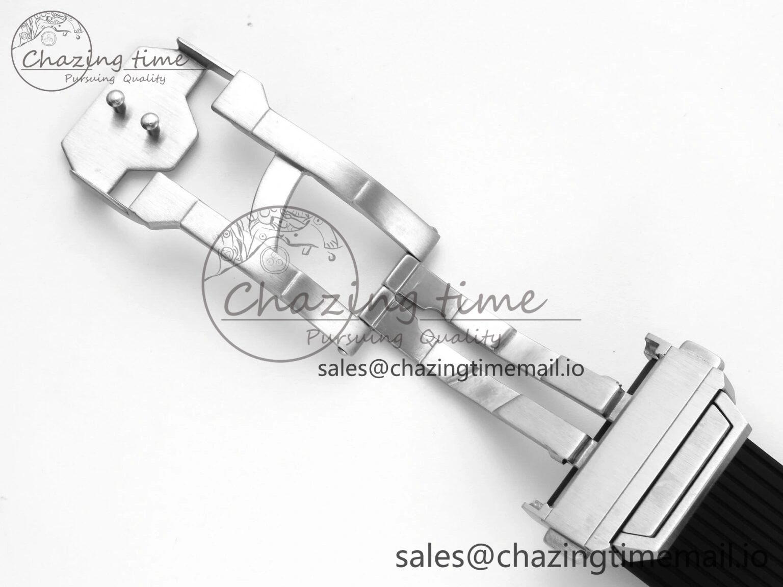 Spirit of Big Bang Titanium BBF 1:1 Best Edition Skeleton Dial on Black Rubber Strap A7750