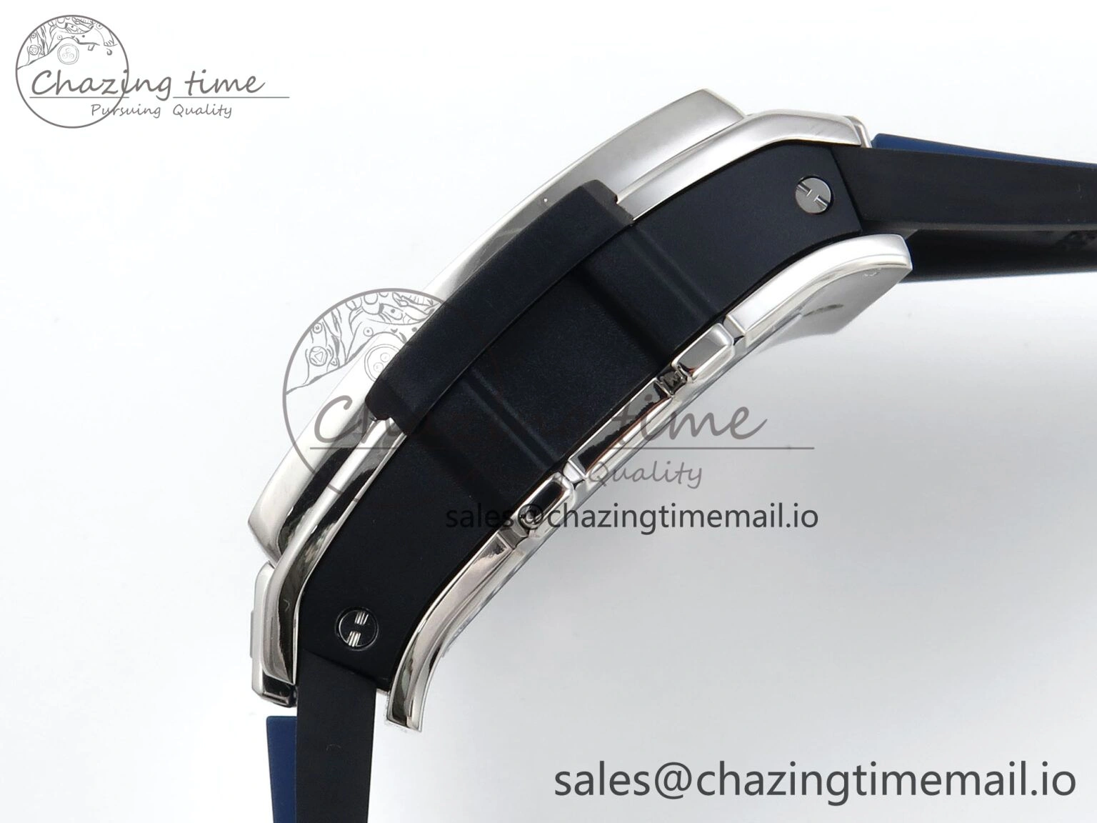 Spirit of Big Bang Titanium BBF 1:1 Best Edition Skeleton Dial on Blue Rubber Strap A7750