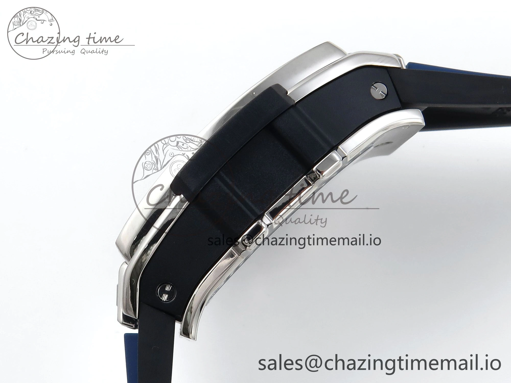 Spirit of Big Bang Titanium BBF 1:1 Best Edition Skeleton Dial on Blue Rubber Strap A7750