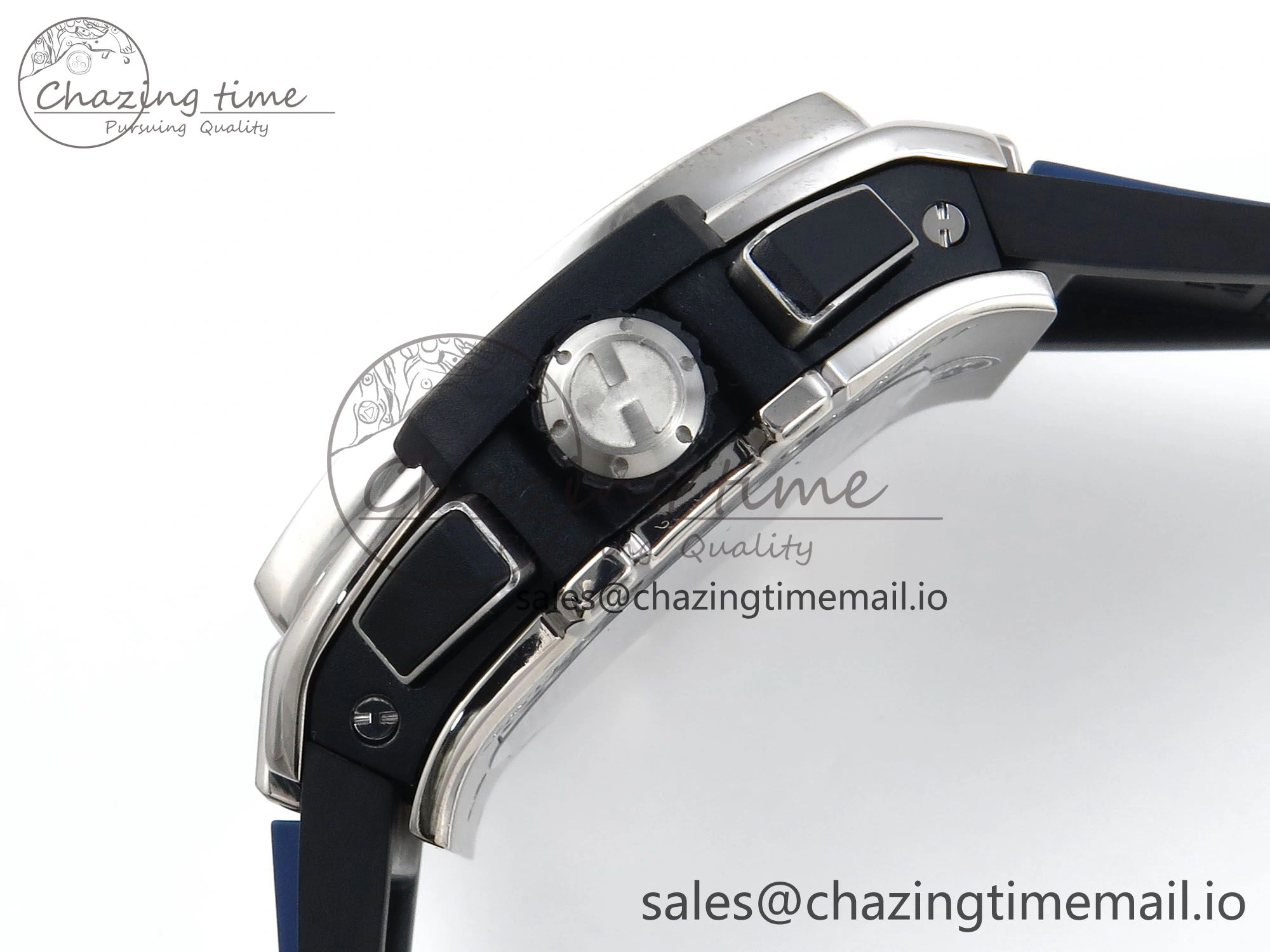 Spirit of Big Bang Titanium BBF 1:1 Best Edition Skeleton Dial on Blue Rubber Strap A7750