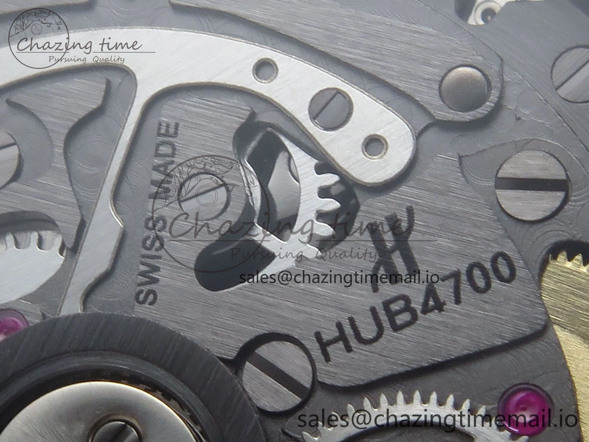 Spirit of Big Bang Titanium BBF 1:1 Best Edition Skeleton Dial on Blue Rubber Strap A7750