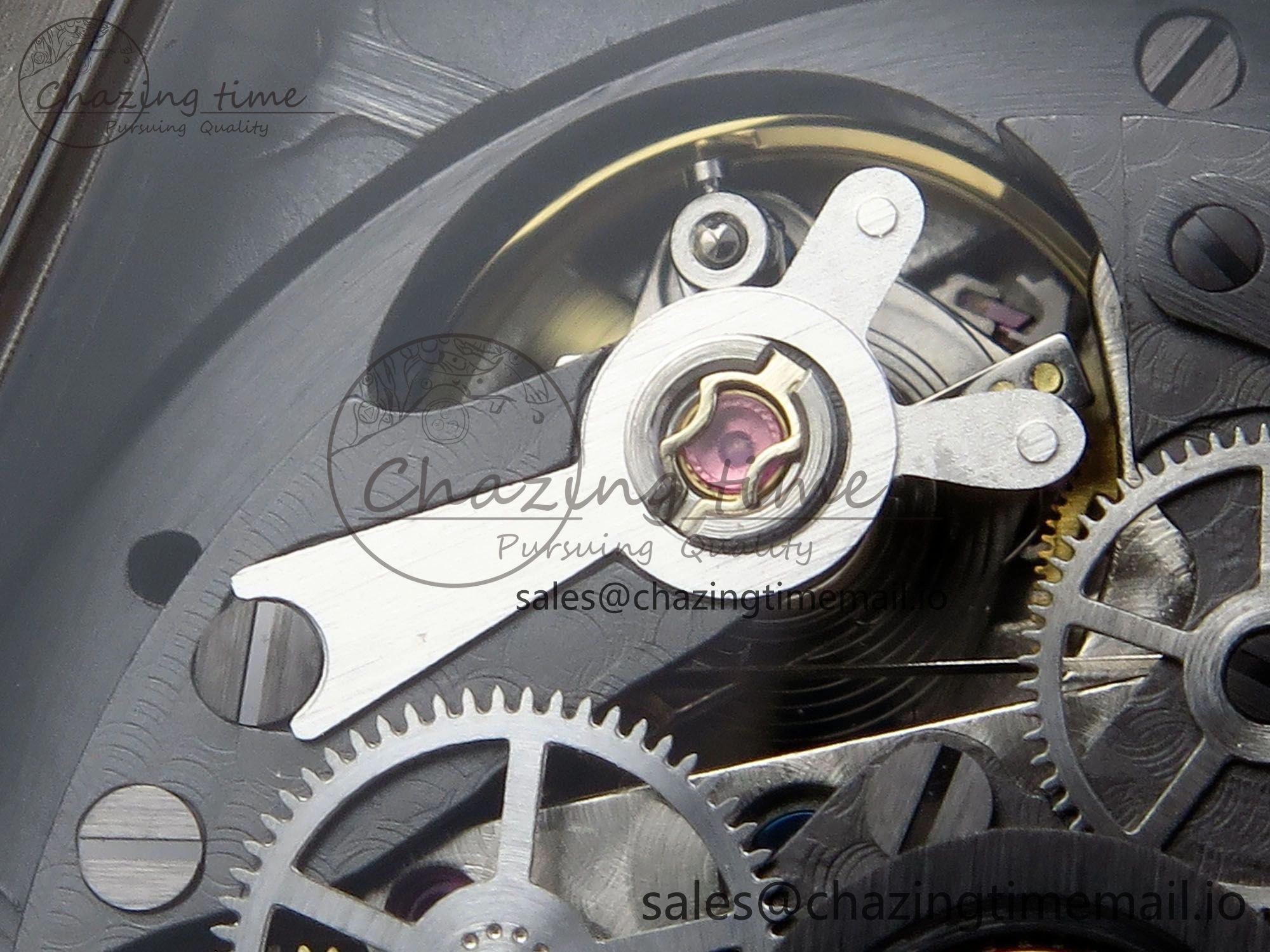 Spirit of Big Bang Titanium BBF 1:1 Best Edition Skeleton Dial on Blue Rubber Strap A7750
