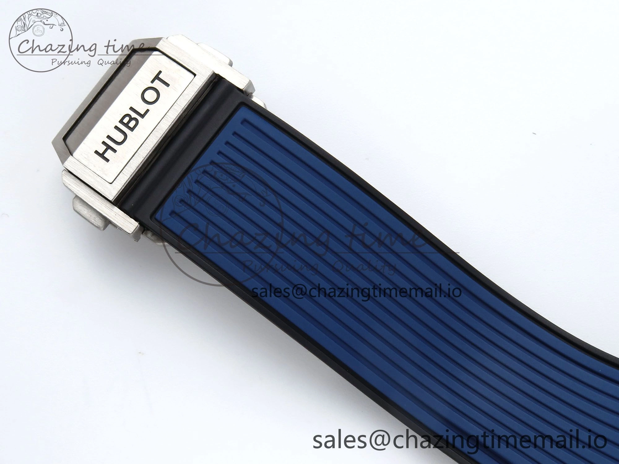 Spirit of Big Bang Titanium BBF 1:1 Best Edition Skeleton Dial on Blue Rubber Strap A7750