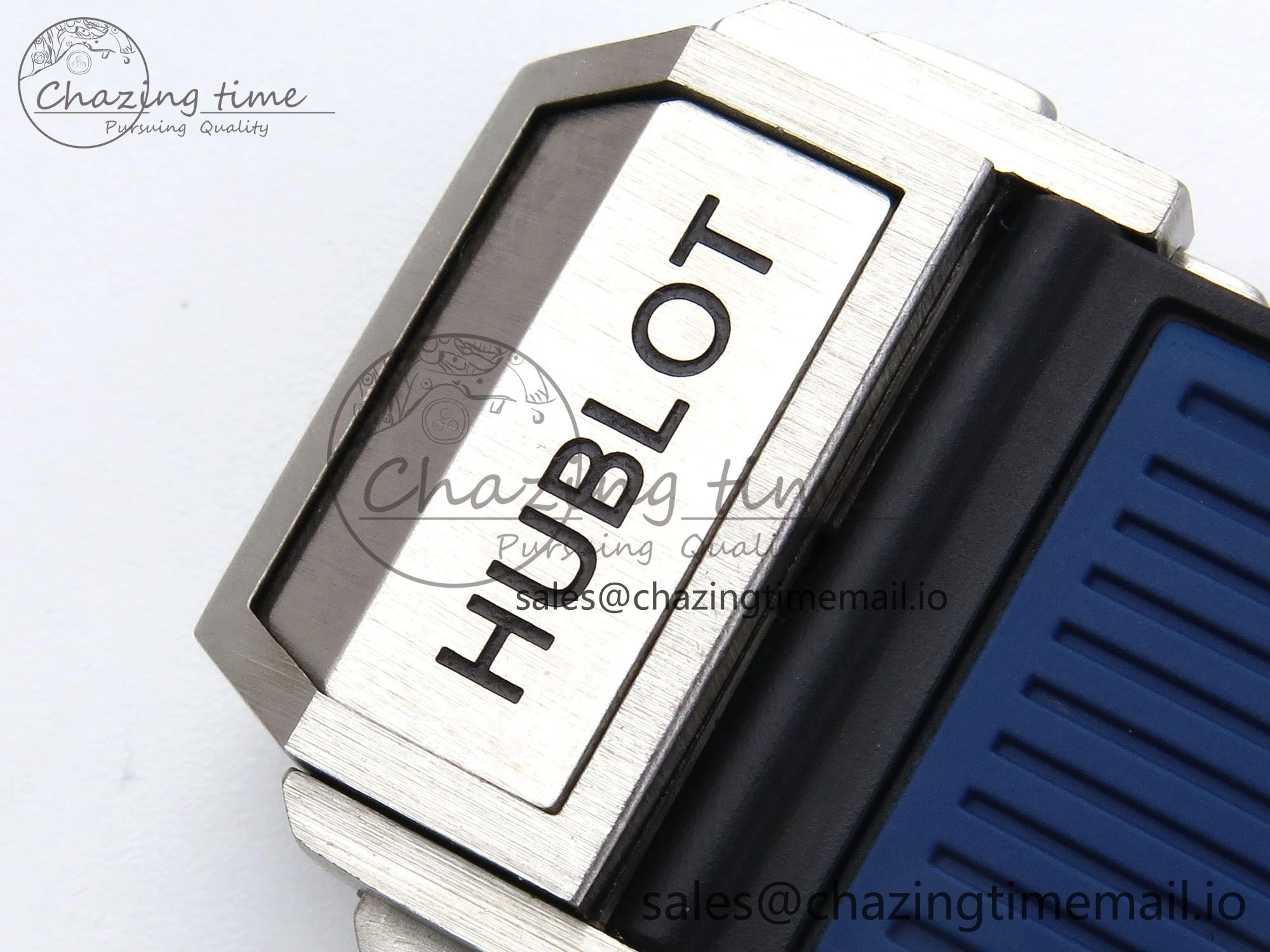 Spirit of Big Bang Titanium BBF 1:1 Best Edition Skeleton Dial on Blue Rubber Strap A7750