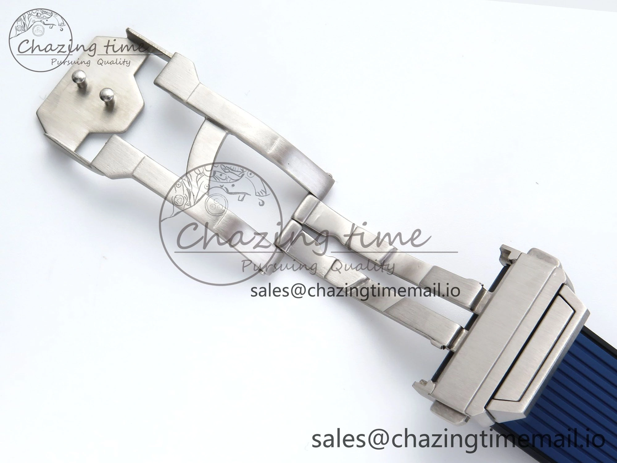 Spirit of Big Bang Titanium BBF 1:1 Best Edition Skeleton Dial on Blue Rubber Strap A7750