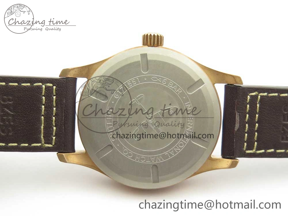 Spitfire Automatic Bronze IW326802 XF 1:1 Best Edition Green Dial on Brown Leather Strap A2824