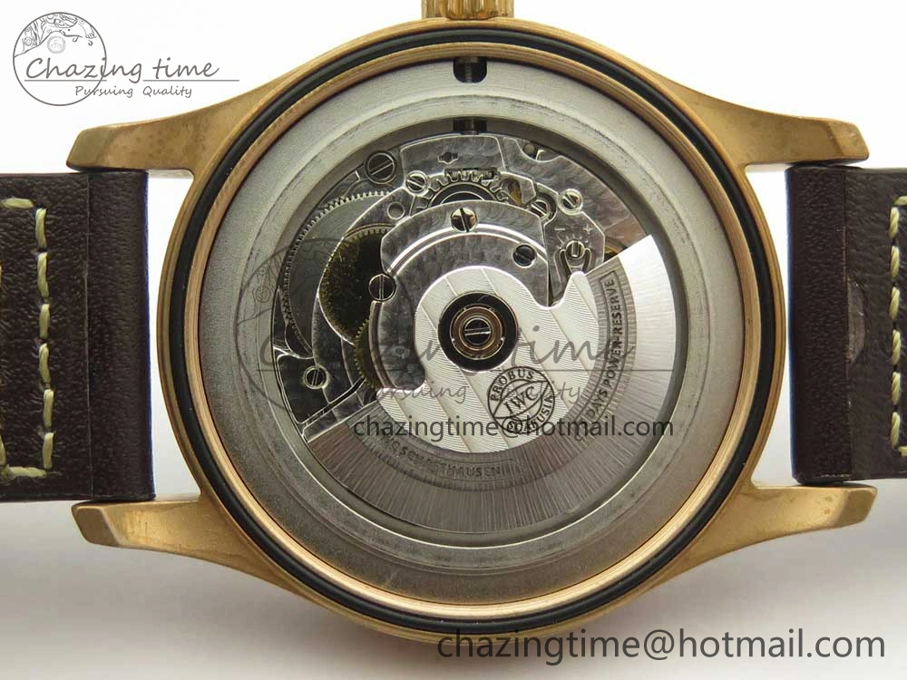 Spitfire Automatic Bronze IW326802 XF 1:1 Best Edition Green Dial on Brown Leather Strap A2824