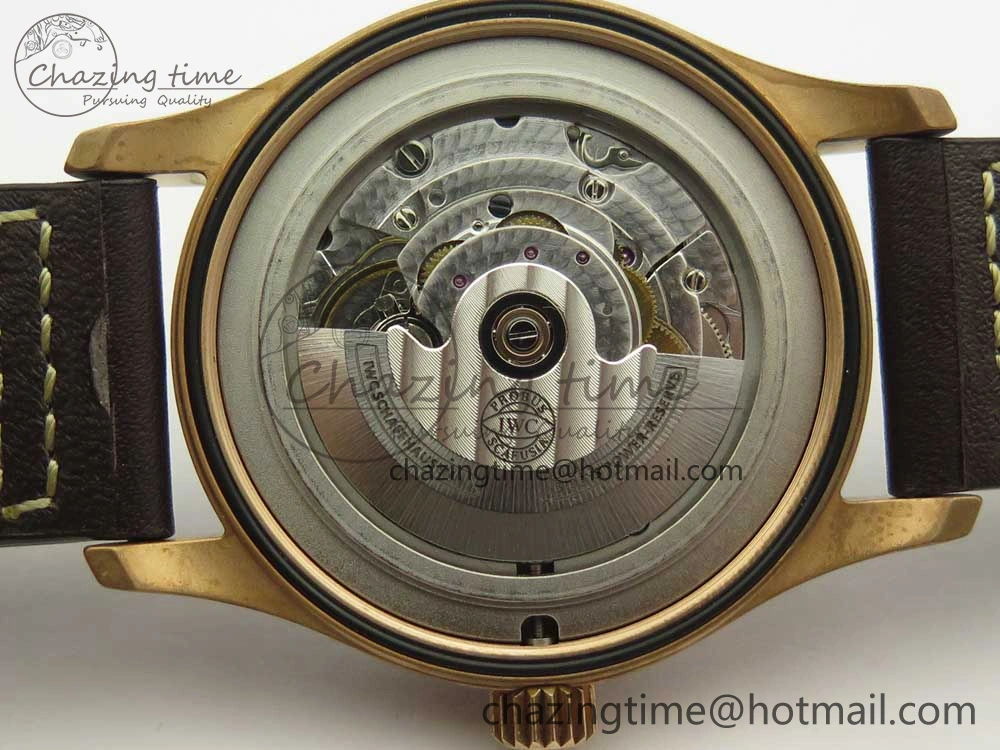 Spitfire Automatic Bronze IW326802 XF 1:1 Best Edition Green Dial on Brown Leather Strap A2824