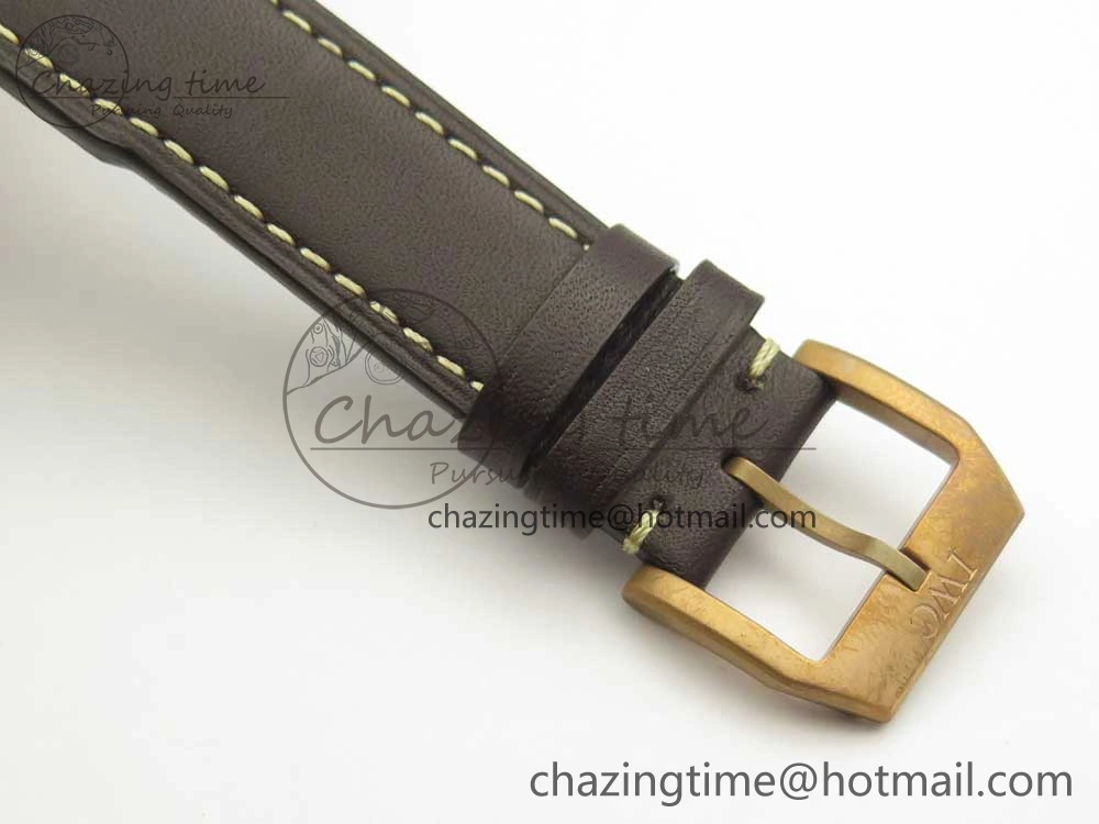 Spitfire Automatic Bronze IW326802 XF 1:1 Best Edition Green Dial on Brown Leather Strap A2824