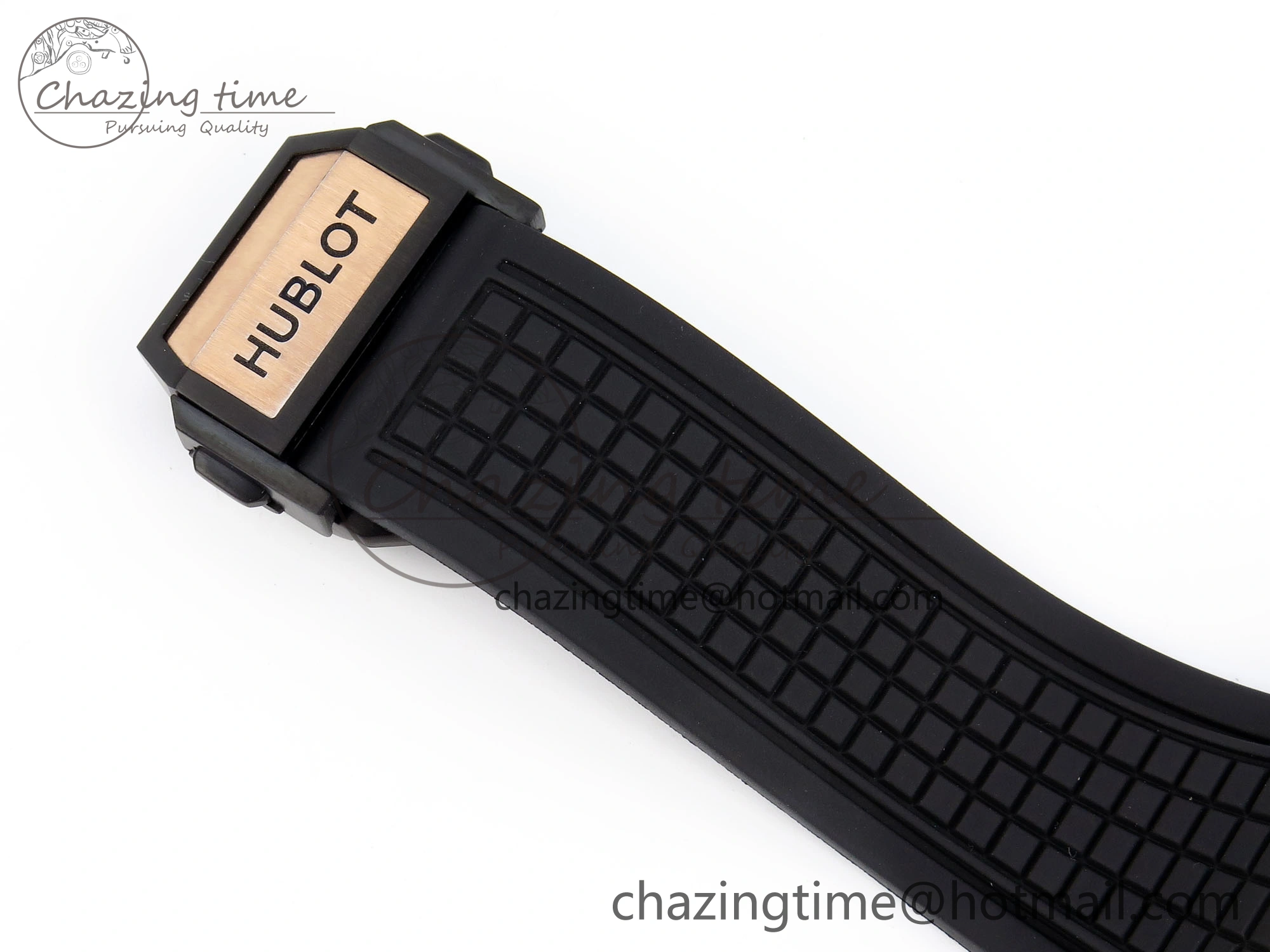 Square Bang Unico 42mm RG BBF 1:1 Best Edition Skeleton Dial Ceramic Bezel on Black Rubber Strap A1280