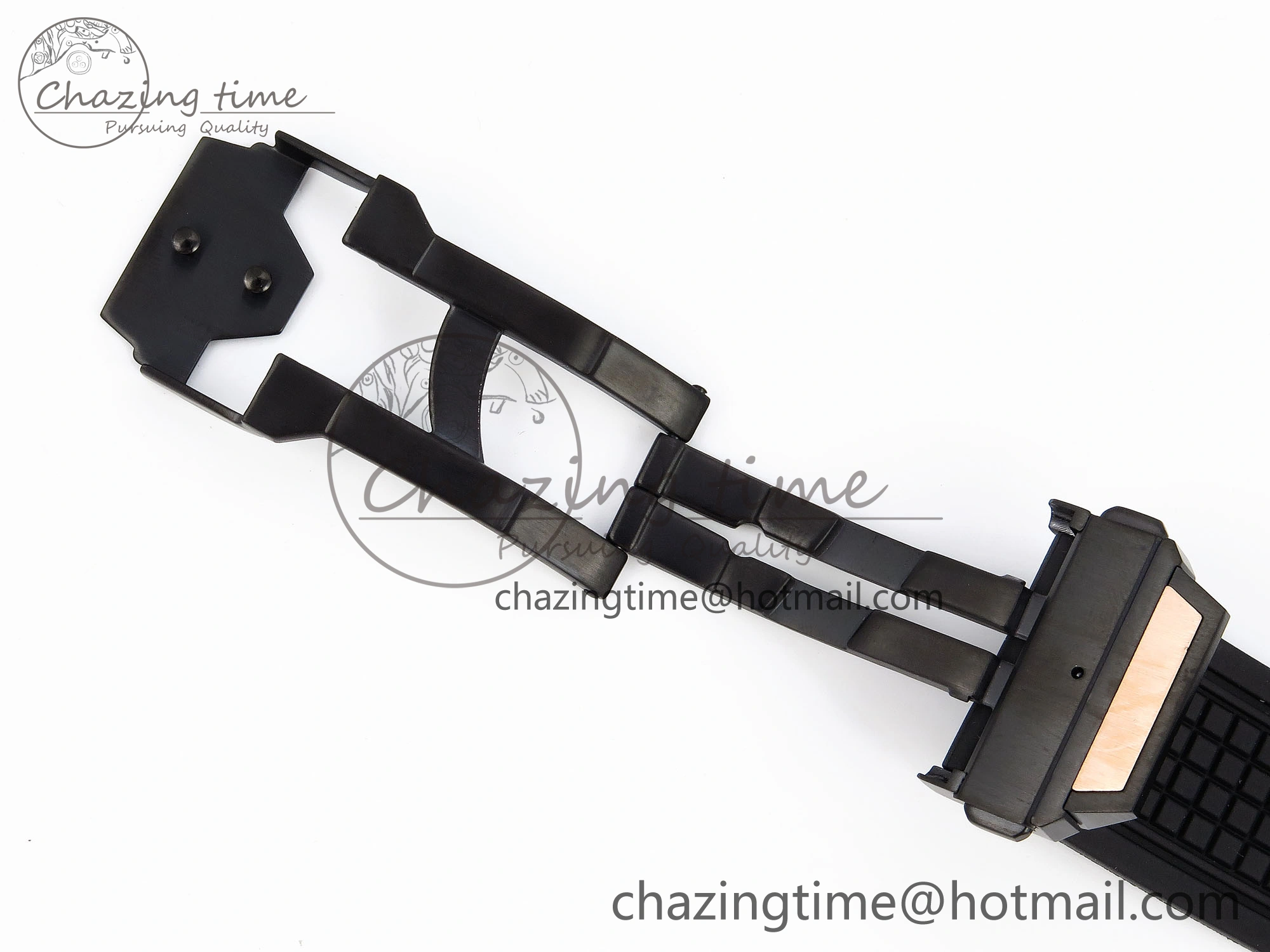 Square Bang Unico 42mm RG BBF 1:1 Best Edition Skeleton Dial Ceramic Bezel on Black Rubber Strap A1280