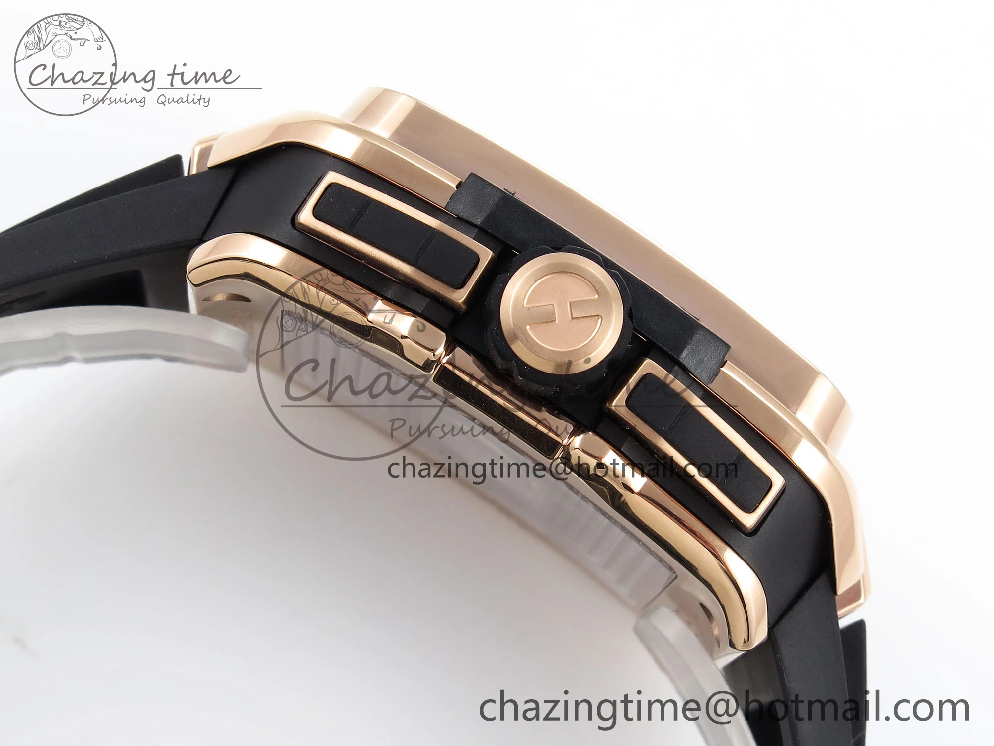 Square Bang Unico 42mm RG BBF 1:1 Best Edition Skeleton Dial on Black Rubber Strap A1280
