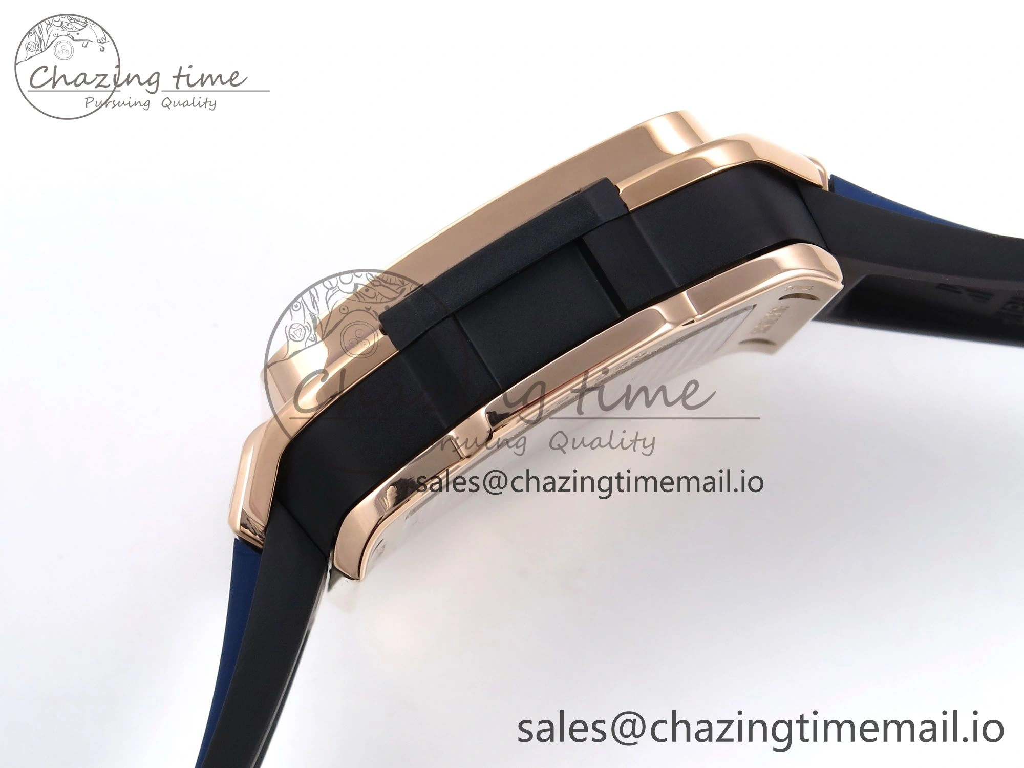 Square Bang Unico 42mm RG BBF 1:1 Best Edition Skeleton Dial on Blue Rubber Strap A1280