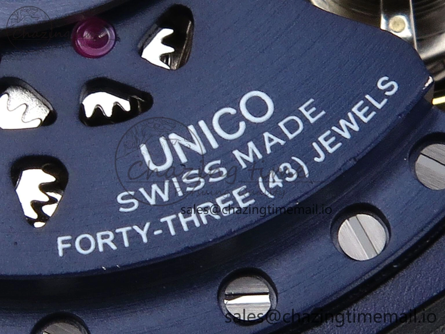 Square Bang Unico 42mm RG BBF 1:1 Best Edition Skeleton Dial on Blue Rubber Strap A1280