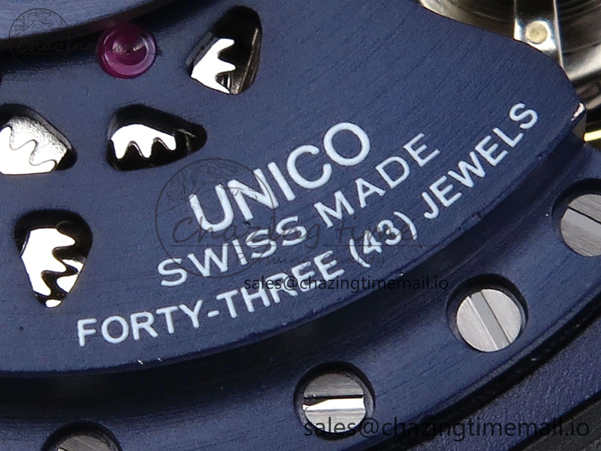 Square Bang Unico 42mm RG BBF 1:1 Best Edition Skeleton Dial on Blue Rubber Strap A1280