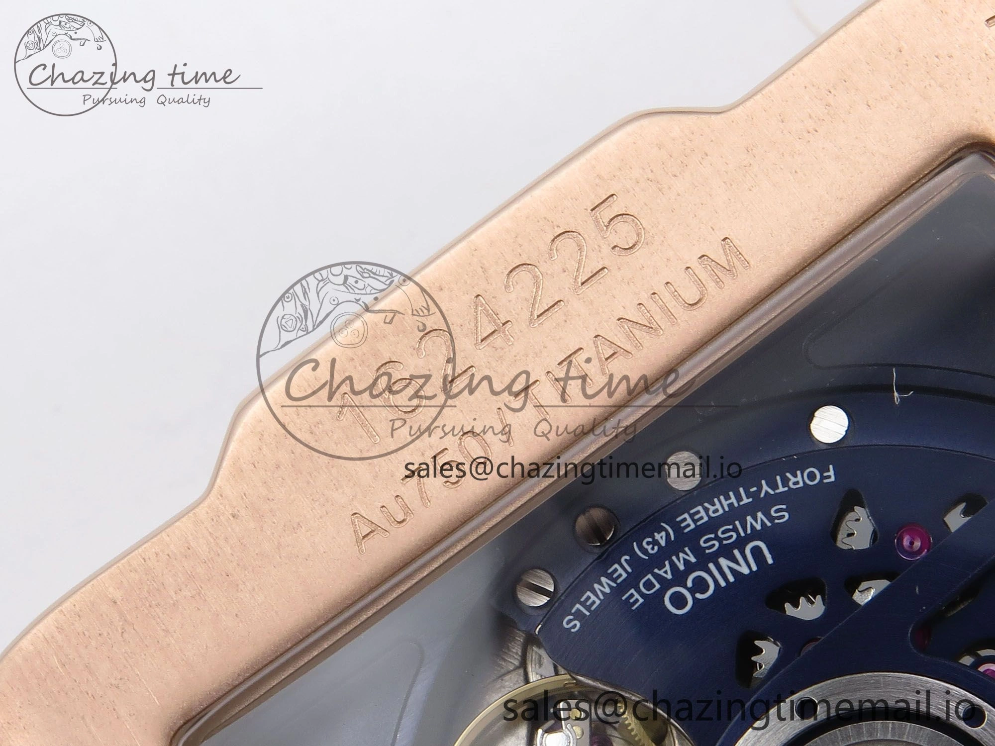 Square Bang Unico 42mm RG BBF 1:1 Best Edition Skeleton Dial on Blue Rubber Strap A1280