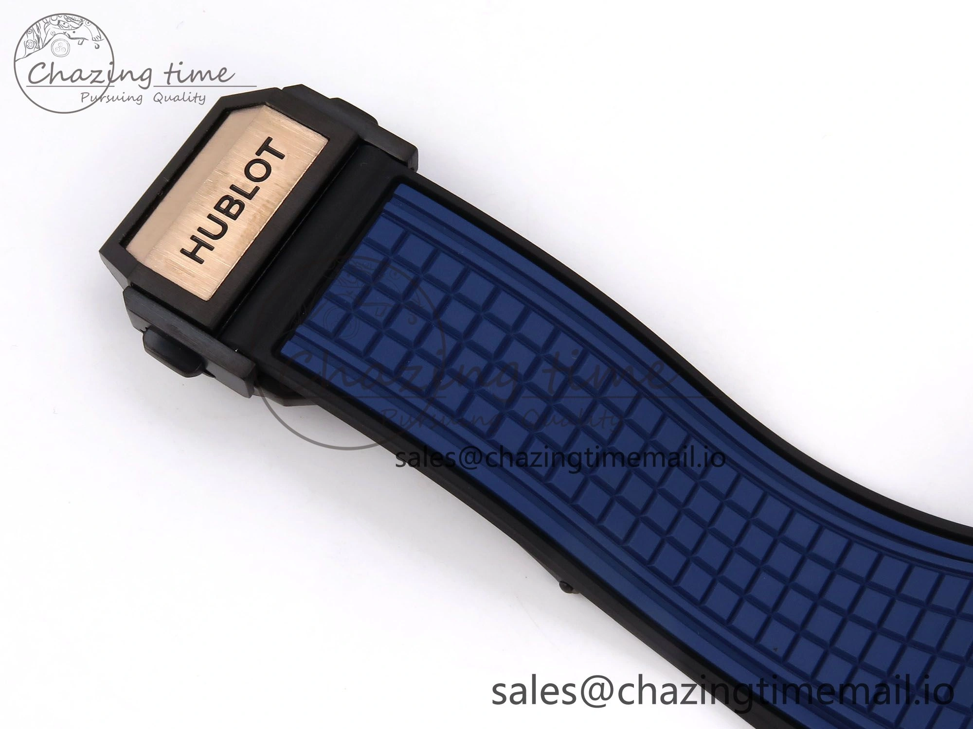 Square Bang Unico 42mm RG BBF 1:1 Best Edition Skeleton Dial on Blue Rubber Strap A1280