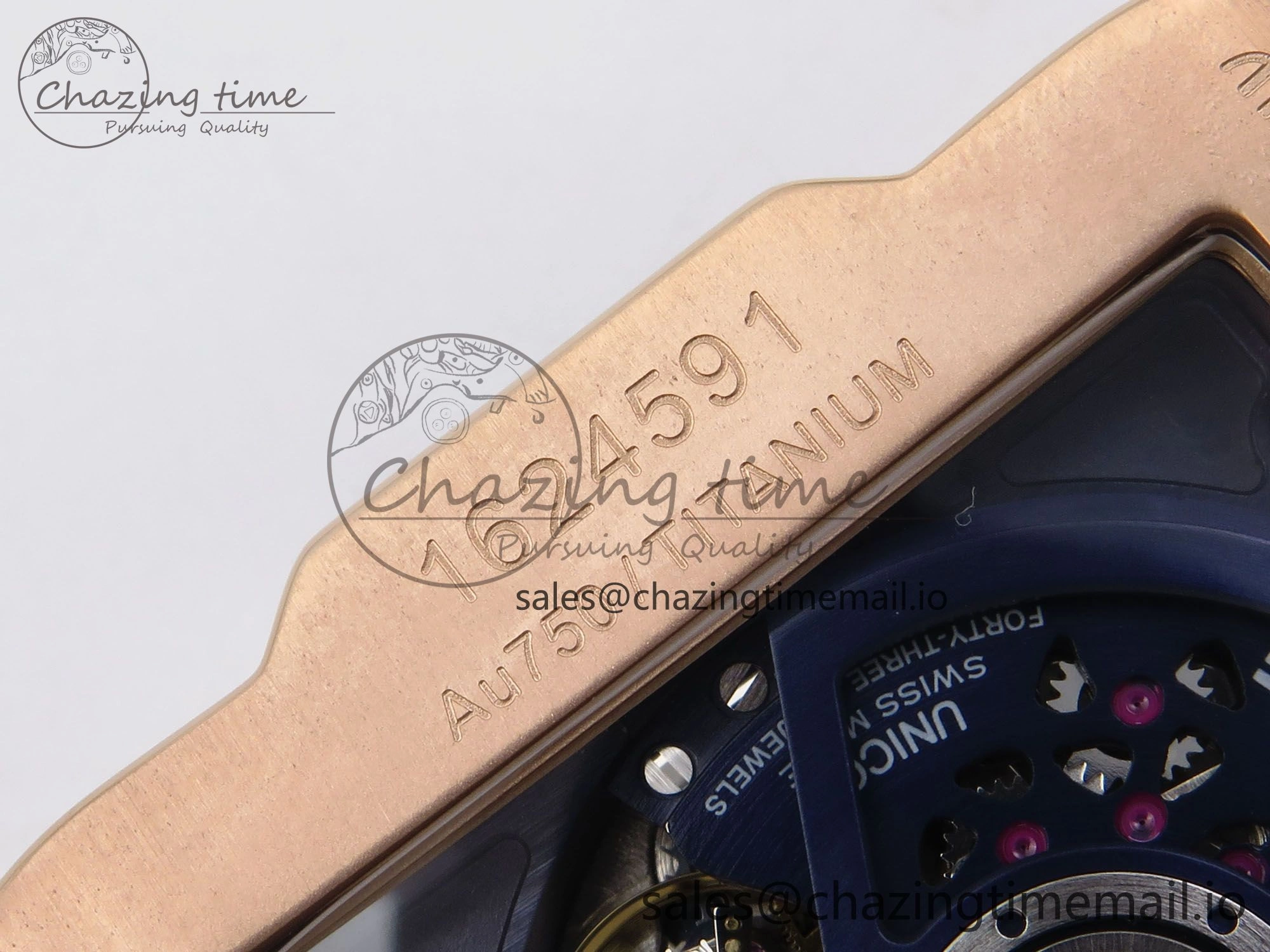 Square Bang Unico 42mm RG Ceramic BBF 1:1 Best Edition Skeleton Dial on Blue Rubber Strap A1280