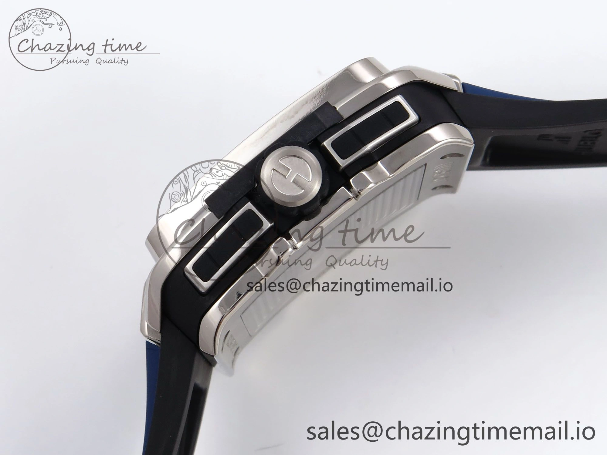Square Bang Unico 42mm Ti BBF 1:1 Best Edition Skeleton Dial on Blue Rubber Strap A1280
