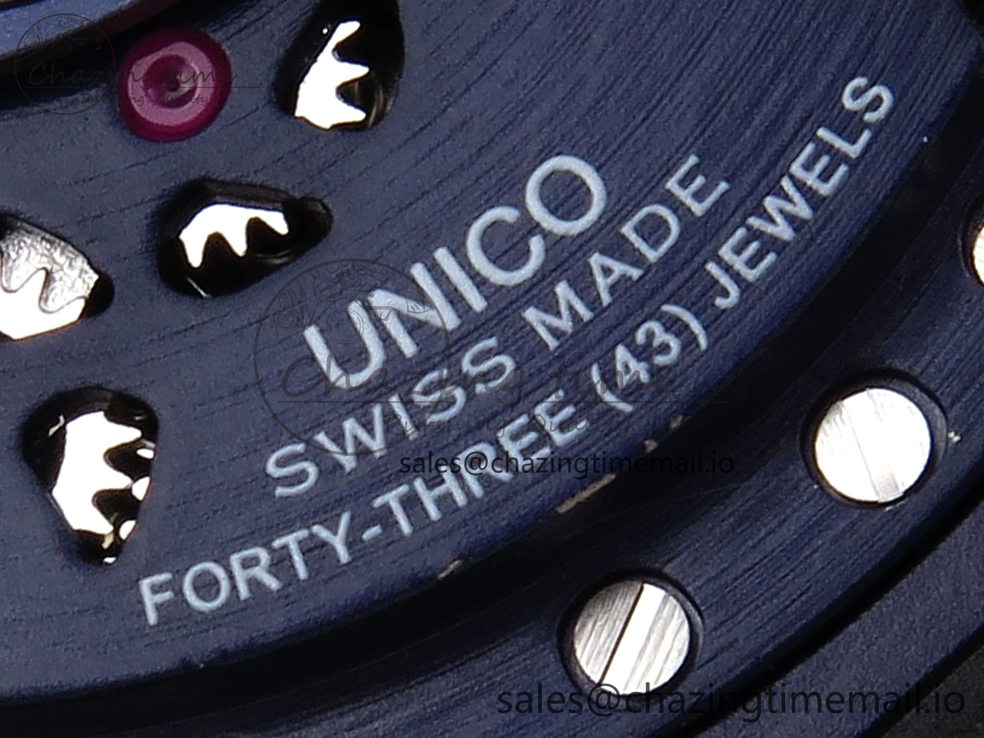 Square Bang Unico 42mm Ti Ceramic BBF 1:1 Best Edition Skeleton Dial on Blue Rubber Strap A1280