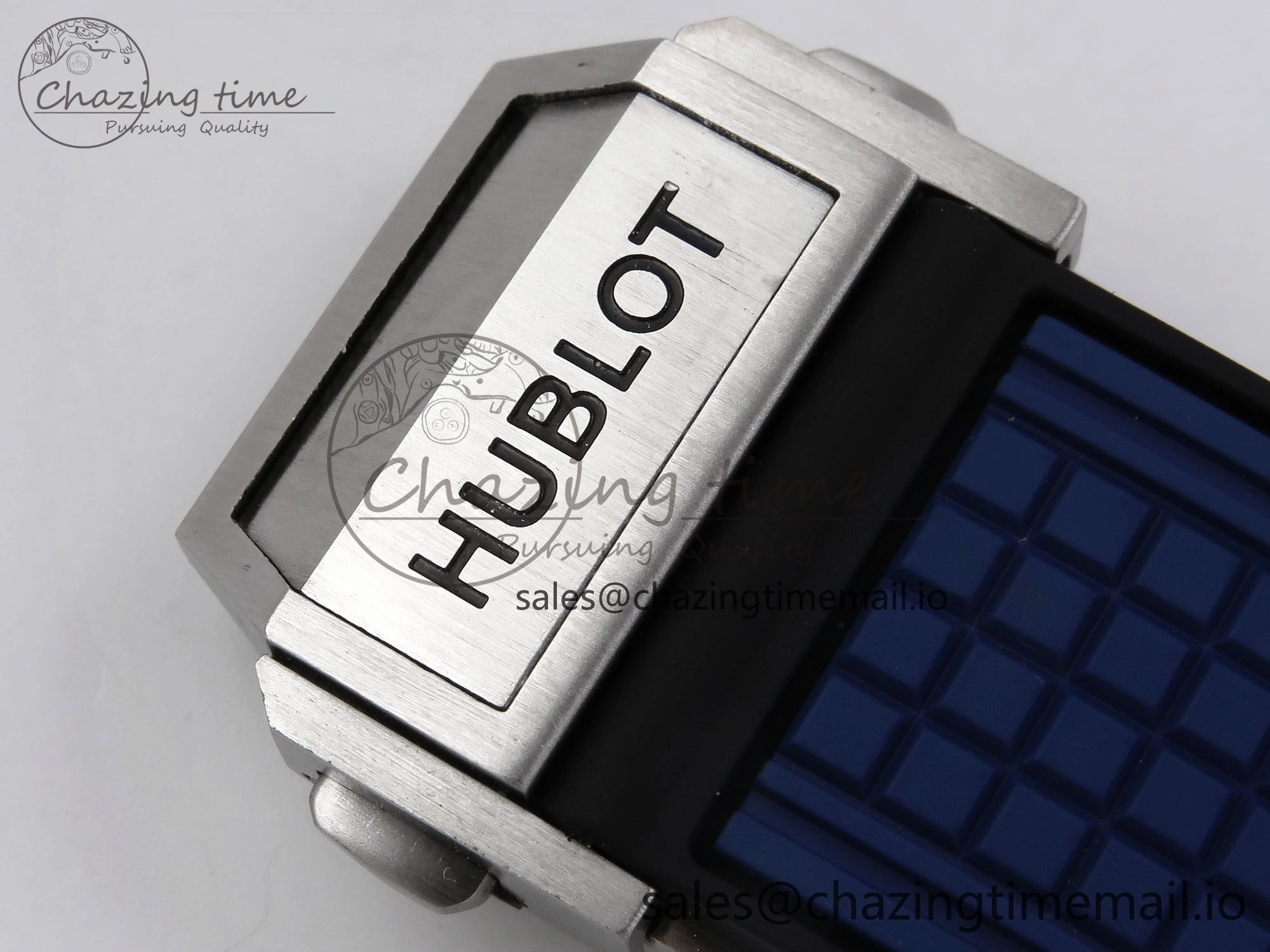 Square Bang Unico 42mm Ti Ceramic BBF 1:1 Best Edition Skeleton Dial on Blue Rubber Strap A1280