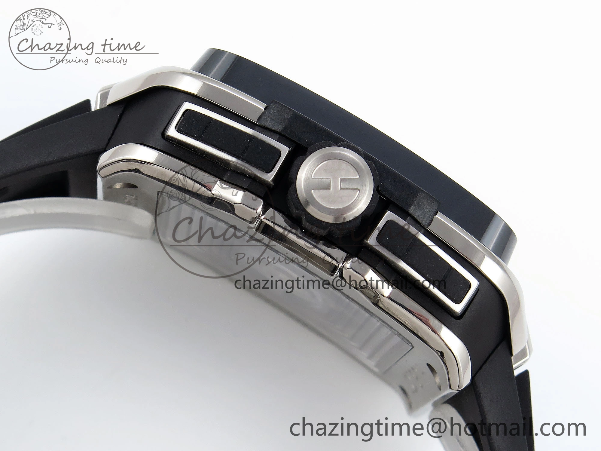 Square Bang Unico 42mm Titanium BBF 1:1 Best Edition Skeleton Dial Ceramic Bezel on Black Rubber Strap A1280