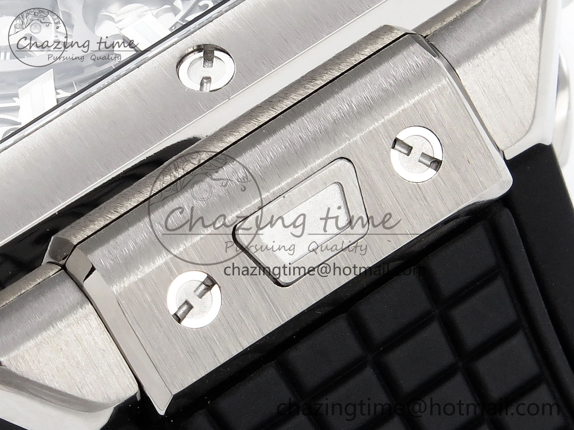 Square Bang Unico 42mm Titanium BBF 1:1 Best Edition Skeleton Dial on Black Rubber Strap A1280