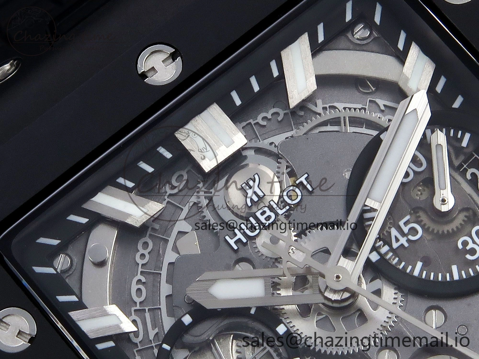Square Bang Unico Black Ceramic BBF 1:1 Best Edition on Rubber Strap A1280