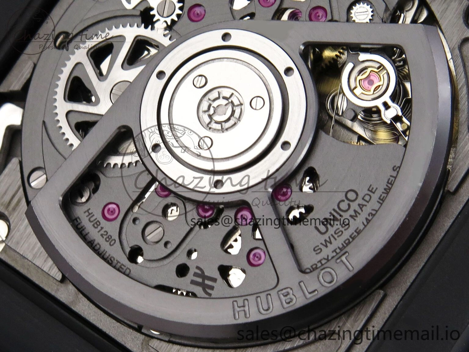 Square Bang Unico Black Ceramic BBF 1:1 Best Edition on Rubber Strap A1280