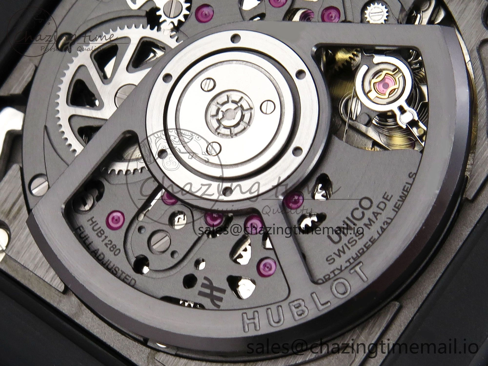 Square Bang Unico Black Ceramic BBF 1:1 Best Edition on Rubber Strap A1280