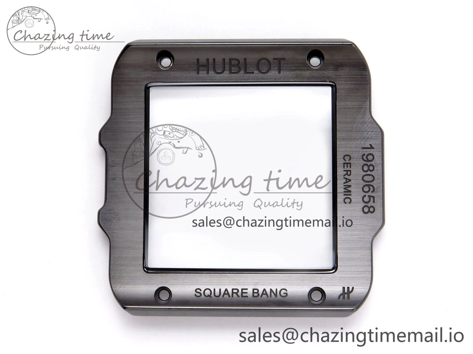Square Bang Unico Black Ceramic BBF 1:1 Best Edition on Rubber Strap A1280
