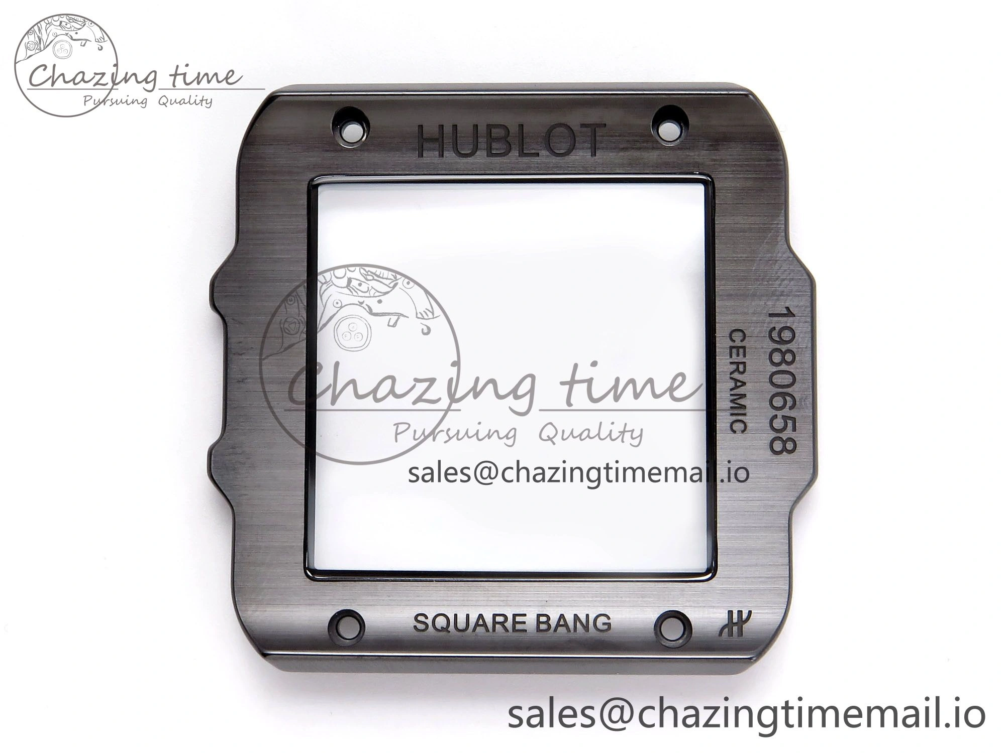 Square Bang Unico Black Ceramic BBF 1:1 Best Edition on Rubber Strap A1280
