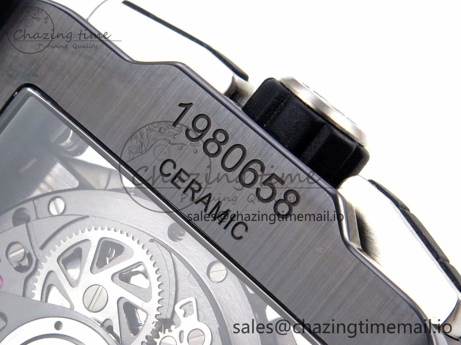 Square Bang Unico Black Ceramic BBF 1:1 Best Edition on Rubber Strap A1280