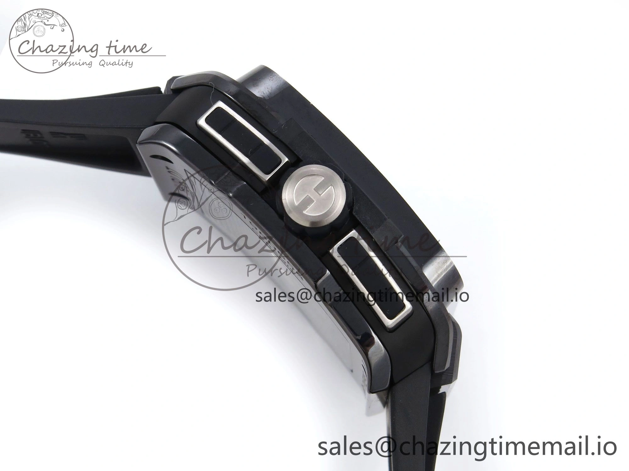 Square Bang Unico Black Ceramic BBF 1:1 Best Edition on Rubber Strap A1280