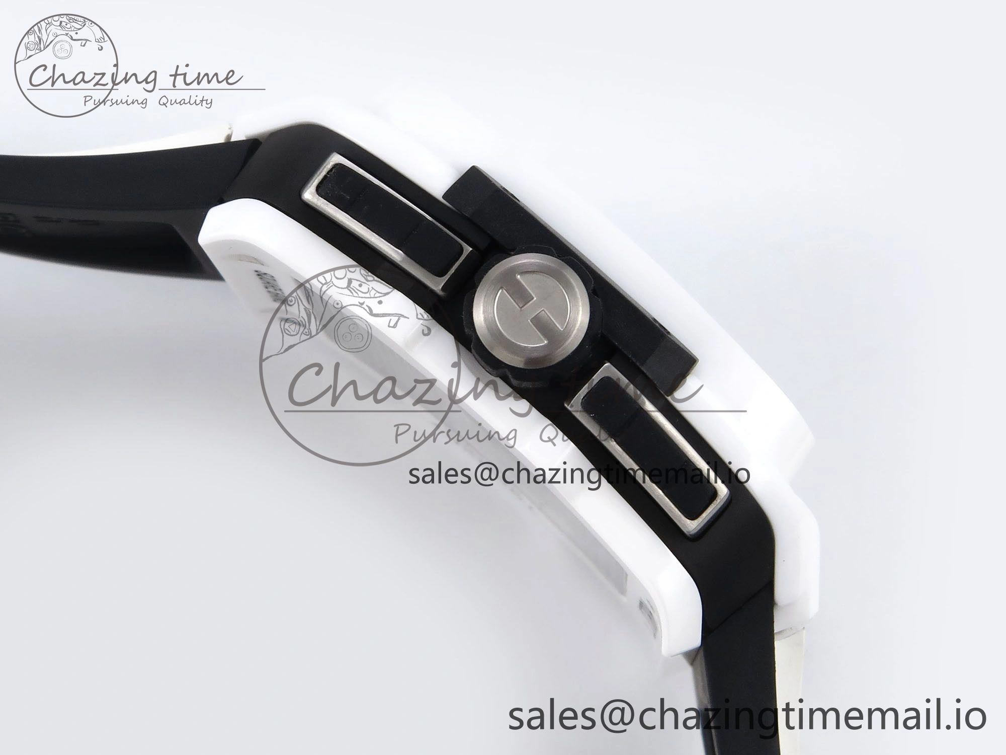Square Bang Unico White Ceramic BBF 1:1 Best Edition on Rubber Strap A1280