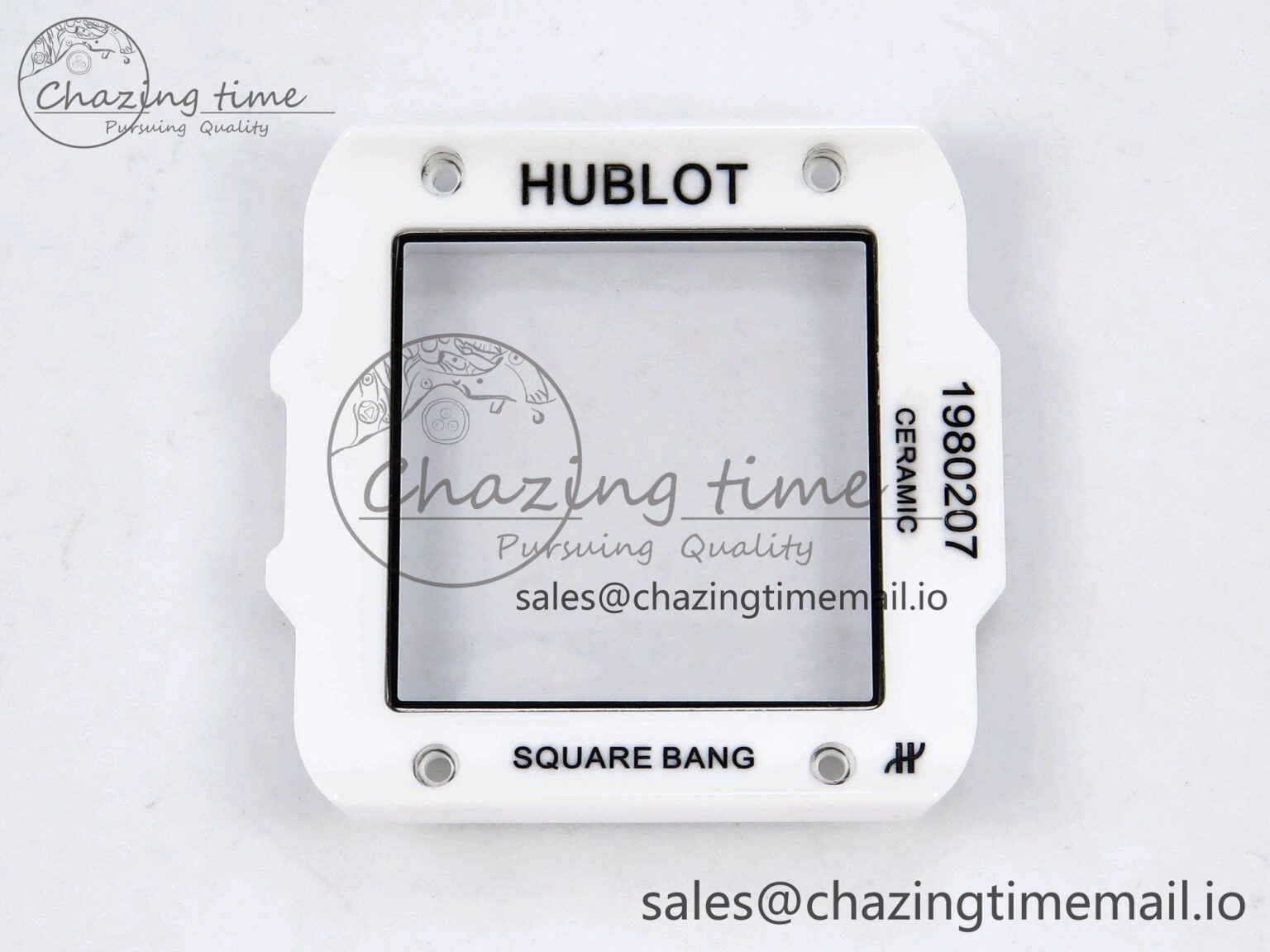 Square Bang Unico White Ceramic BBF 1:1 Best Edition on Rubber Strap A1280